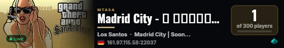 Madrid City - مدينة مـدريـد live status badge