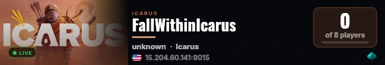 FallWithinIcarus live status badge