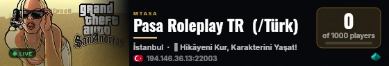 Pasa Roleplay TR  (/Türk) live status badge