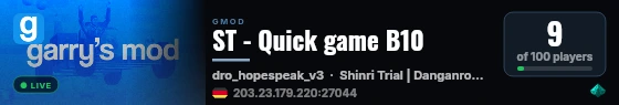 ST - Quick game B10 live status badge