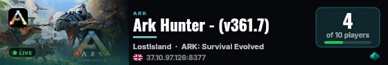 Ark Hunter - (v361.7) live status badge