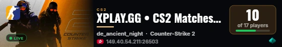 XPLAY.GG • CS2 Matches #455 live status badge