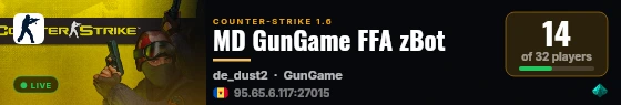 MD GunGame FFA zBot live status badge
