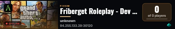 Friberget Roleplay - Dev server live status badge