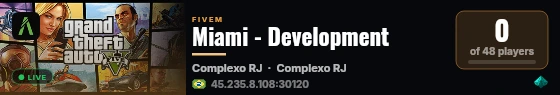 Miami - Development live status badge