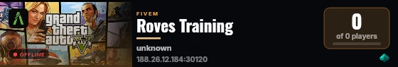 Roves Training live status badge