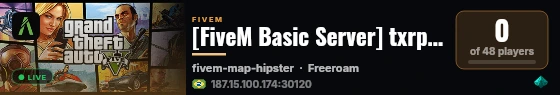 [FiveM Basic Server] txrptest live status badge