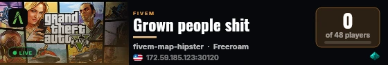 Grown people shit live status badge