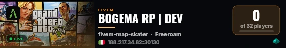 BOGEMA RP | DEV live status badge