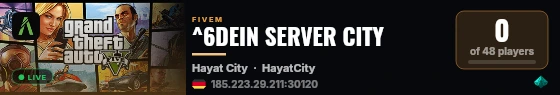 ^6DEIN SERVER CITY live status badge