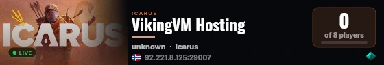 VikingVM Hosting live status badge