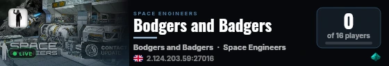 Bodgers and Badgers live status badge