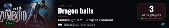 Dragon balls live status badge