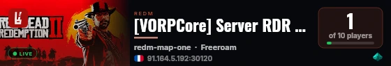 [VORPCore] Server RDR Dev live status badge