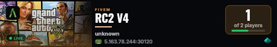 RC2 V4 live status badge