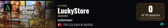 LuckyStore live status badge