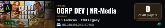 OGRP DEV | NR-Media live status badge