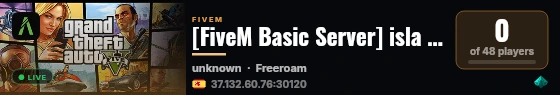 [FiveM Basic Server] isla cristina rp live status badge