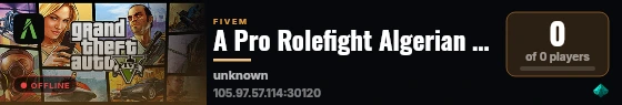 A Pro Rolefight Algerian Server live status badge