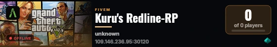 Kuru's Redline-RP live status badge