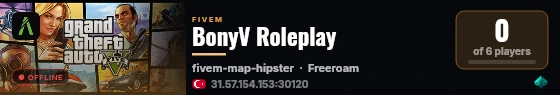 BonyV Roleplay live status badge