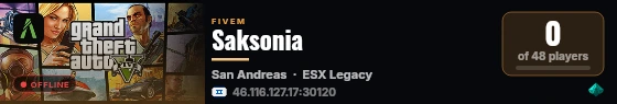 Saksonia live status badge