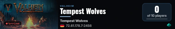 Tempest Wolves live status badge