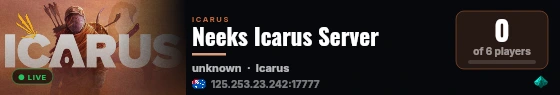 Neeks Icarus Server live status badge