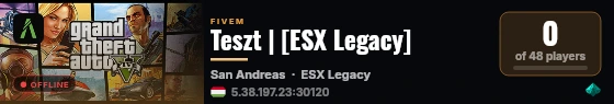 Teszt | [ESX Legacy] live status badge