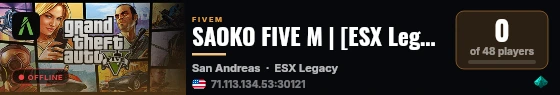 SAOKO FIVE M | [ESX Legacy] live status badge
