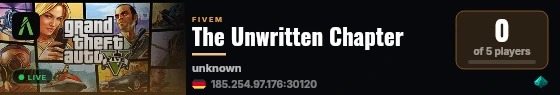 The Unwritten Chapter live status badge