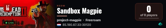 Sandbox Magpie live status badge
