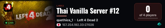Thai Vanilla Server #12 live status badge