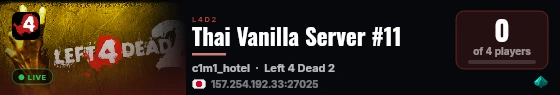 Thai Vanilla Server #11 live status badge