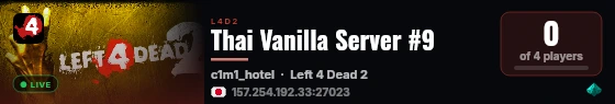 Thai Vanilla Server #9 live status badge