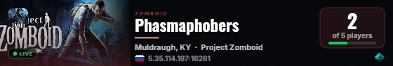 Phasmaphobers live status badge