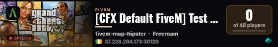 [CFX Default FiveM] Test server live status badge