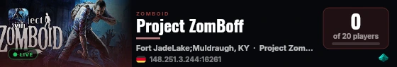 Project ZomBoff live status badge