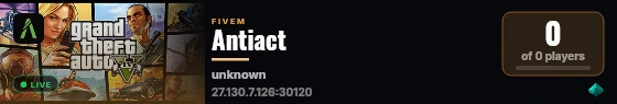 Antiact live status badge