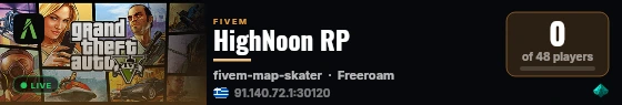 HighNoon RP live status badge