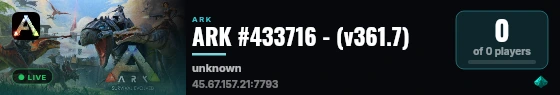 ARK #433716 - (v361.7) live status badge
