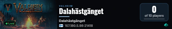 Dalahästgänget live status badge