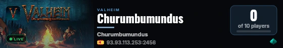 Churumbumundus live status badge