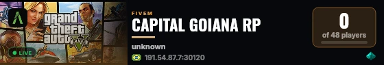 CAPITAL GOIANA RP live status badge