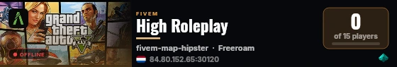 High Roleplay live status badge