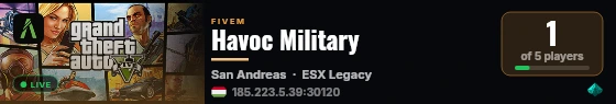 Havoc Military live status badge