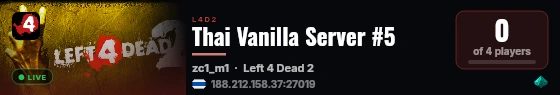 Thai Vanilla Server #5 live status badge