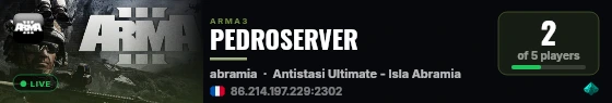 PEDROSERVER live status badge