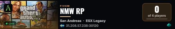 NMW RP live status badge