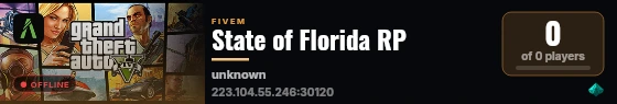 State of Florida RP live status badge